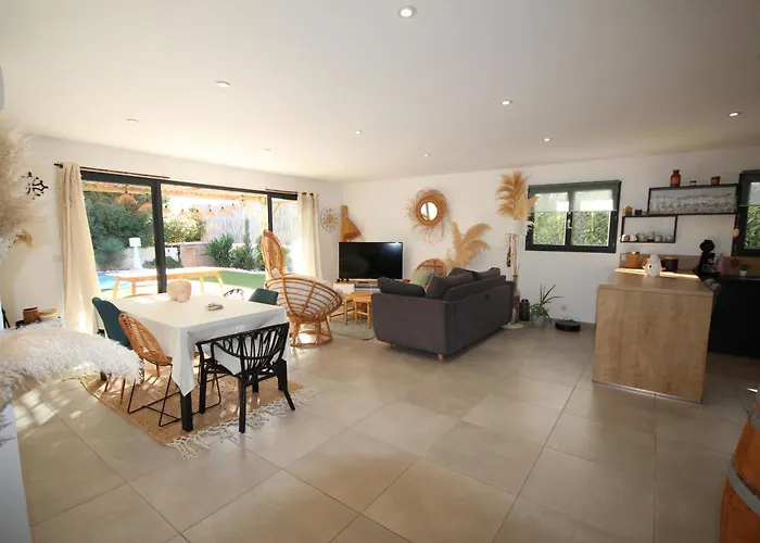 Belle Villa Contemporaine Climatisee, Piscine Privee, 6 - 8 Couchages, 3 Chambres, Wifi, A 3 Km De La Plage -Lxdali25B